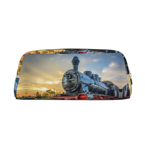 NBHDZENGW Federmäppchen aus Leder mit leichtgängigem Reißverschluss, stilvolle langlebige Tasche für Schule, Büro, Reisen, leicht, Volldruck-Schreibwarenhalter, gold, Einheitsgröße, Taschen-Organizer von NBHDZENGW