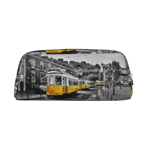 NBHDZENGW Federmäppchen aus Leder mit leichtgängigem Reißverschluss, stilvolle langlebige Tasche für Schule, Büro, Reisen, leicht, Volldruck-Schreibwarenhalter, gold, Einheitsgröße, Taschen-Organizer von NBHDZENGW