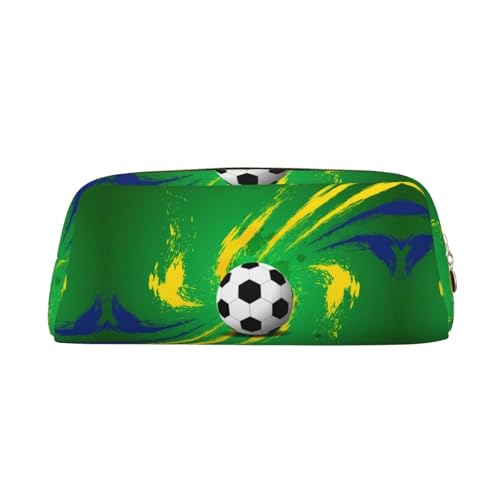 NBHDZENGW Federmäppchen aus Leder mit leichtgängigem Reißverschluss, stilvolle langlebige Tasche für Schule, Büro, Reisen, leicht, Volldruck-Schreibwarenhalter, gold, Einheitsgröße, Taschen-Organizer von NBHDZENGW