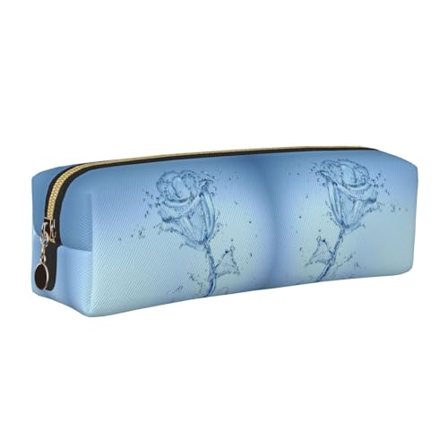 NBHDZENGW Federmäppchen aus Wasserleder mit glattem Reißverschluss, stilvolle, langlebige Reißverschlusstasche für Schule, Büro, Reisen, leicht, Volldruck-Schreibwarenhalter, gold, Einheitsgröße von NBHDZENGW