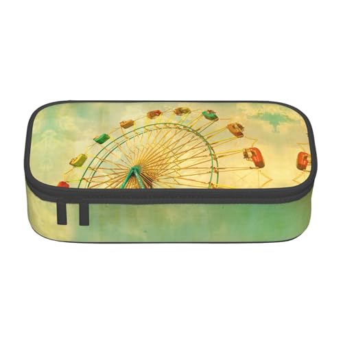 NBHDZENGW Federmäppchen mit Rädern, Ölgemälde, großes Fassungsvermögen, mehrere Fächer, Schreibwaren, Kulturbeutel für Schule, Büro, Reisen, strapazierfähiges Polyester (stilvolles Druckdesign) von NBHDZENGW