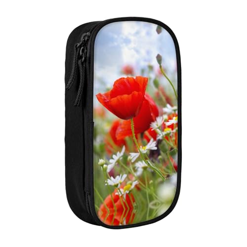 NBHDZENGW Federmäppchen mit großem Fassungsvermögen, doppellagig, individuell bedruckt, strapazierfähiges Polyester, Organizer für Schule, Büro, Reisen, Kunstbedarf, Make-up, Schwarz , Einheitsgröße NBHDZENGW Federmäppchen mit großem Fassungsvermögen, doppellagig, individuell bedruckt, strapazierfähiges Polyester, Organizer für Schule, Büro, Reisen, Kunstbedarf, Make-up, Schwarz , Einheitsgröße von NBHDZENGW