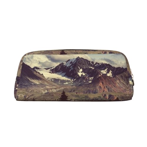 NBHDZENGW Niedliches Leder-Federmäppchen mit glattem Reißverschluss, stilvolle, langlebige Tasche für Schule, Büro, Reisen, leicht, Volldruck-Schreibwarenhalter, gold, Einheitsgröße, Taschen-Organizer von NBHDZENGW