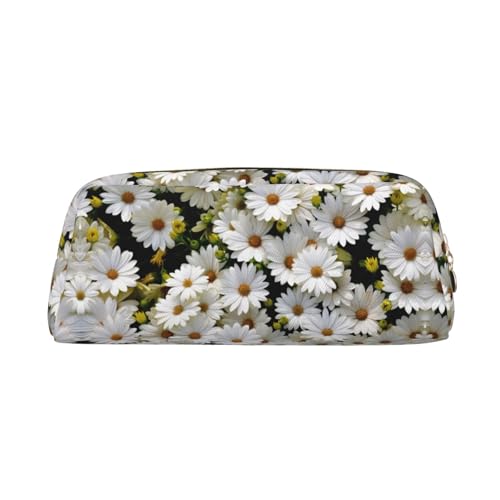 NBHDZENGW Niedliches Leder-Federmäppchen mit glattem Reißverschluss, stilvolle, langlebige Tasche für Schule, Büro, Reisen, leicht, Volldruck-Schreibwarenhalter, gold, Einheitsgröße, Taschen-Organizer von NBHDZENGW