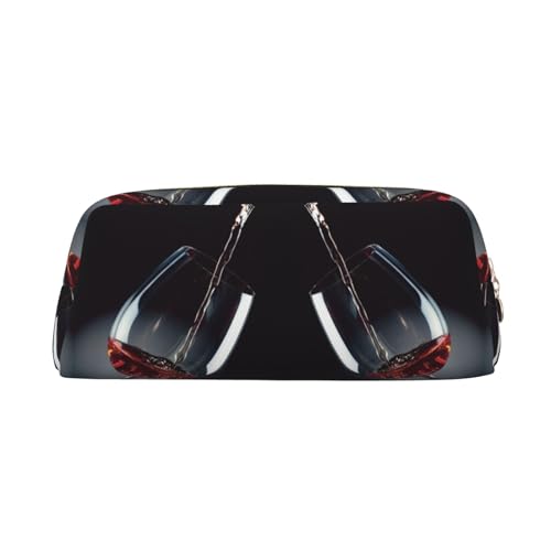 NBHDZENGW Niedliches Leder-Federmäppchen mit glattem Reißverschluss, stilvolle, langlebige Tasche für Schule, Büro, Reisen, leicht, Volldruck-Schreibwarenhalter, gold, Einheitsgröße, Taschen-Organizer von NBHDZENGW