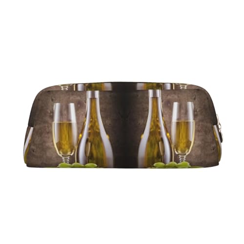 NBHDZENGW Niedliches Leder-Federmäppchen mit glattem Reißverschluss, stilvolle, langlebige Tasche für Schule, Büro, Reisen, leicht, Volldruck-Schreibwarenhalter, gold, Einheitsgröße, Taschen-Organizer von NBHDZENGW