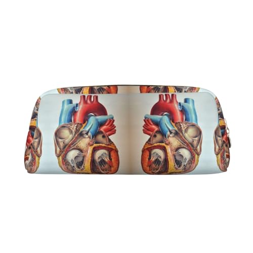 NBHDZENGW Niedliches Leder-Federmäppchen mit glattem Reißverschluss, stilvolle langlebige Tasche für Schule, Büro, Reisen, leicht, Volldruck, Schreibwarenhalter, gold, Einheitsgröße, Taschen-Organizer von NBHDZENGW