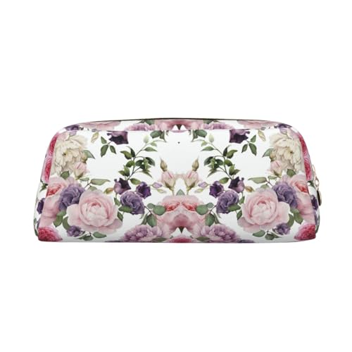 NBHDZENGW Niedliches Leder-Federmäppchen mit glattem Reißverschluss, stilvolle langlebige Tasche für Schule, Büro, Reisen, leicht, Volldruck-Schreibwarenhalter, gold, Einheitsgröße, Taschen-Organizer von NBHDZENGW