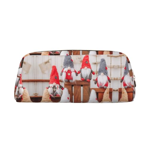 NBHDZENGW Niedliches Leder-Federmäppchen mit glattem Reißverschluss, stilvolle langlebige Tasche für Schule, Büro, Reisen, leicht, Volldruck-Schreibwarenhalter, gold, Einheitsgröße, Taschen-Organizer von NBHDZENGW