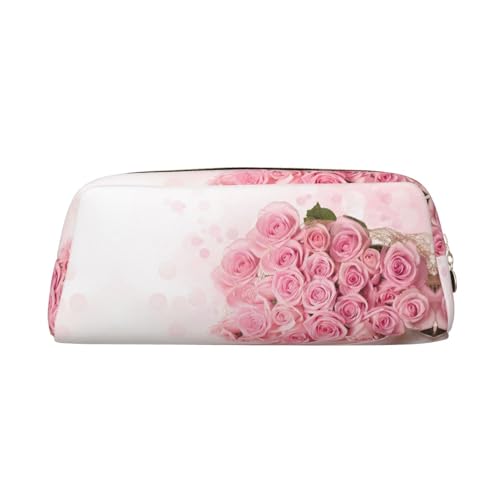 NBHDZENGW Niedliches Leder-Federmäppchen mit glattem Reißverschluss, stilvolle langlebige Tasche für Schule, Büro, Reisen, leicht, Volldruck-Schreibwarenhalter, gold, Einheitsgröße, Taschen-Organizer von NBHDZENGW