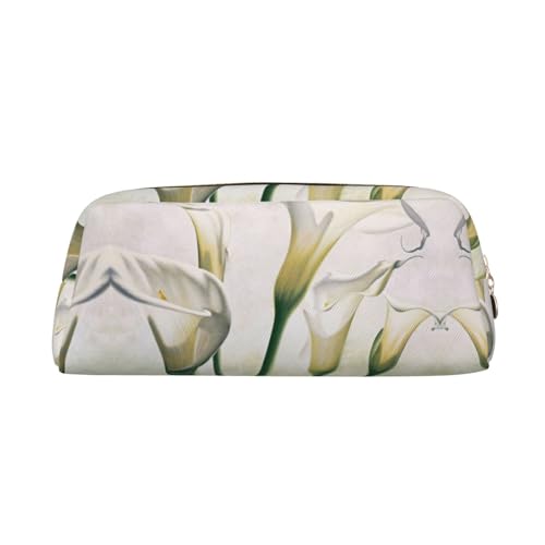 NBHDZENGW Niedliches Leder-Federmäppchen mit glattem Reißverschluss, stilvolle langlebige Tasche für Schule, Büro, Reisen, leicht, Volldruck-Schreibwarenhalter, gold, Einheitsgröße, Taschen-Organizer von NBHDZENGW