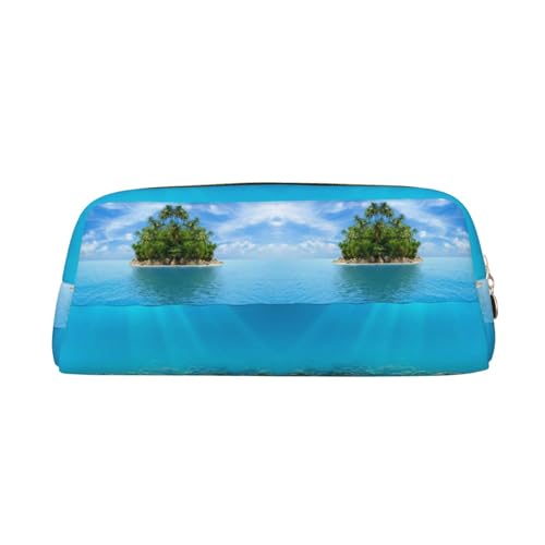 NBHDZENGW Niedliches Leder-Federmäppchen mit glattem Reißverschluss, stilvolle langlebige Tasche für Schule, Büro, Reisen, leicht, Volldruck-Schreibwarenhalter, gold, Einheitsgröße, Taschen-Organizer von NBHDZENGW