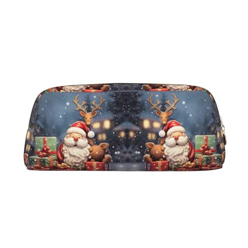 NBHDZENGW Niedliches Leder-Federmäppchen mit glattem Reißverschluss, stilvolle langlebige Tasche für Schule, Büro, Reisen, leicht, Volldruck-Schreibwarenhalter, gold, Einheitsgröße, Taschen-Organizer von NBHDZENGW