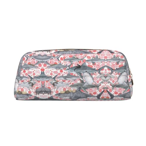 NBHDZENGW Niedliches Leder-Federmäppchen mit glattem Reißverschluss, stilvolle langlebige Tasche für Schule, Büro, Reisen, leicht, Volldruck-Schreibwarenhalter, gold, Einheitsgröße, Taschen-Organizer von NBHDZENGW