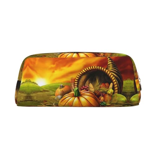 NBHDZENGW Süßes Leder-Federmäppchen mit glattem Reißverschluss, stilvolle langlebige Tasche für Schule, Büro, Reisen, leicht, Volldruck-Schreibwarenhalter, gold, Einheitsgröße, Taschen-Organizer von NBHDZENGW