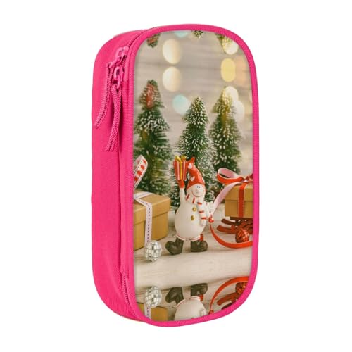 NBHDZENGW Weihnachtsdekoration, großes Fassungsvermögen, doppellagiges Federmäppchen, individuell bedruckt, strapazierfähiges Polyester, Organizer für Schule, Büro, Reisen, Kunstbedarf, Make-up, rose NBHDZENGW Weihnachtsdekoration, großes Fassungsvermögen, doppellagiges Federmäppchen, individuell bedruckt, strapazierfähiges Polyester, Organizer für Schule, Büro, Reisen, Kunstbedarf, Make-up, rose von NBHDZENGW