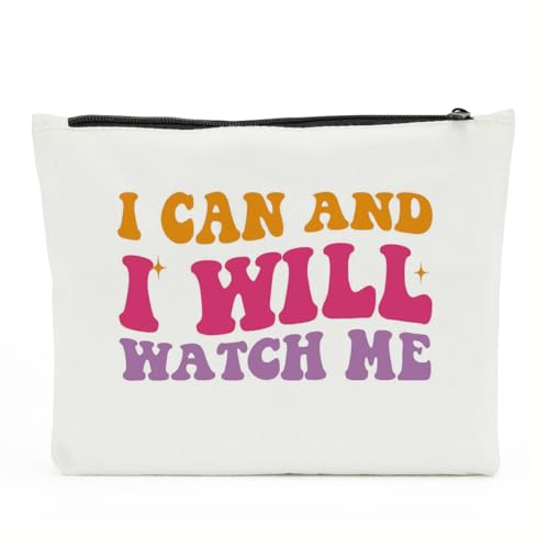 Inspirierende Geschenke für Frauen, positive Bestätigungen, psychische Gesundheit, Make-up-Tasche für weibliche Mentorin, WatchMe1, 10 x 6 inches von NBIAN