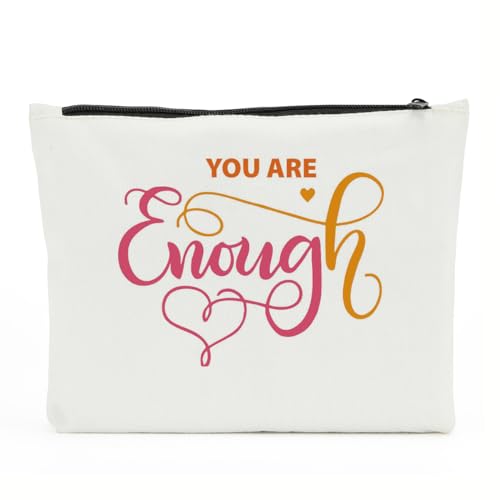 Inspirierende Geschenke für Frauen, positive Bestätigungen, psychische Gesundheit, Make-up-Tasche für weibliche Mentorin, YouAreEnough, 10 x 6 inches von NBIAN