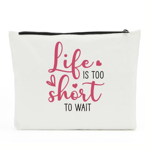 Inspirierende Geschenke für Frauen, positive Bestätigungen, psychische Gesundheit, Make-up-Tasche für weibliche Therapeutin, LifeShort, 10 x 6 inches von NBIAN