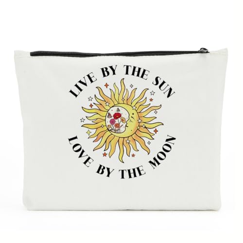 Inspirierende Geschenke für Frauen, positive Bestätigungen, psychische Gesundheit, Make-up-Tasche für weibliche Therapeutin, SunMoon, 10 x 6 inches von NBIAN