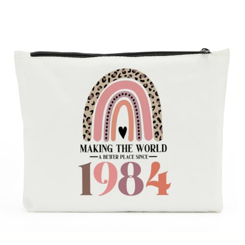 Make-up-Tasche zum 40. Geburtstag für Frauen, die Welt zu einem besseren Ort seit 1984 machen, 40 Jahre alt, Make-up-Tasche, Geburtstag für Freundin, Mutter, Schwester, Ehefrau, Tante, Kollegen, von NBIAN