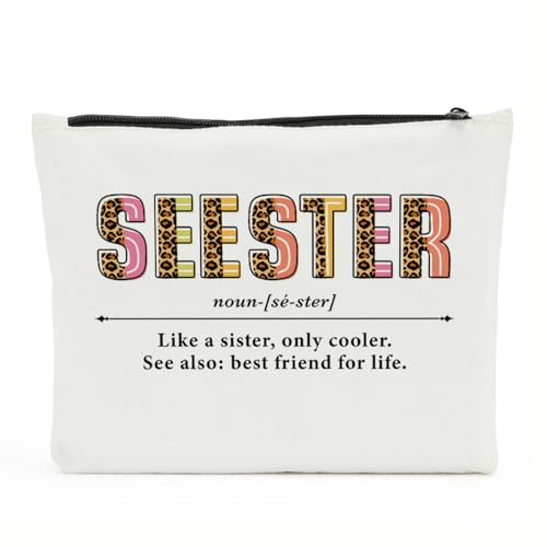 NBIAN Leader Appreciate Social Worker Hygge Psychologin Black Woman Nurse Mentor Seester Mother Grandma Noun Makeup Bag, Seester, 10 x 6 inches von NBIAN