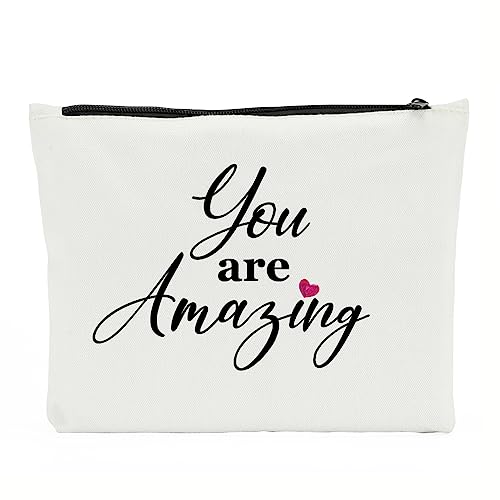 NBIAN Thank You for Being Awesome – Inspirierende Geschenke für Frauen, Sie sind erstaunlich, Abschlussgeschenke für sie, motivierende Ermutigung, Make-up-Tasche, Kosmetiktasche, Reise-Kulturbeutel, von NBIAN