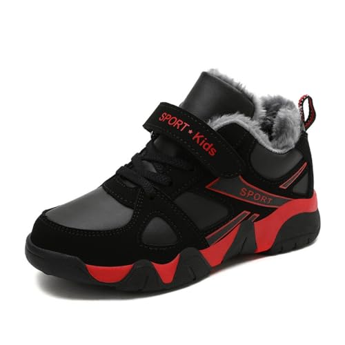 NBOFIEHY Kinder Winterschuhe Jungen Warm Gefüttert Schneestiefel Wasserdicht Gepolsterte Schuhe rutschfest Wanderstiefel Outdoor Fitnessschuhe Kinderschuhe Gr.28-38 von NBOFIEHY