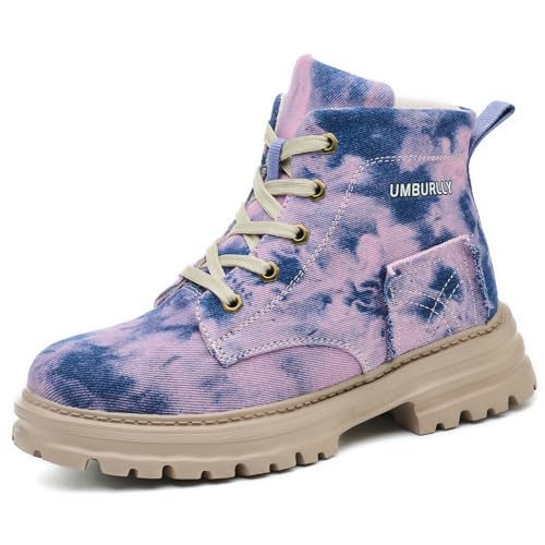 NBOFIEHY Sicherheitsschuhe Damen Leicht Atmungsaktiv Arbeitsschuhe mit Stahlkappe rutschfest Arbeitsstiefel Bequem, Lila, 42 EU von NBOFIEHY