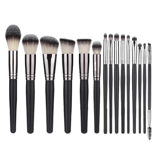 15-teiliges Kombi-Make-up-Pinsel-Set, Kunstpinsel, Kabuki-Pinsel, Puderpinsel, Lidschatten, Tupfpinsel, hochwertiges synthetisches Make-up-Pinsel-Set für Konturierung, Concealer, Foundation, Puder von NBPALSSTIA