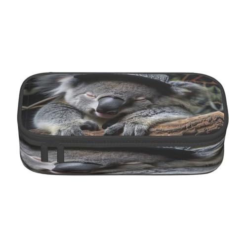 NBRIEU Federmäppchen, großes Fassungsvermögen, Schreibwaren-Organizer mit mehreren Fächern, Schwarz, Einheitsgröße, Schwarz , Talla única, Bedruckt von NBRIEU