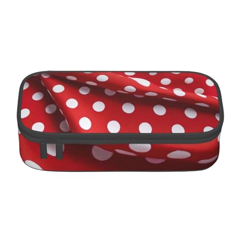 NBRIEU Federmäppchen mit großem Fassungsvermögen, Schreibwarenbox, Organizer mit mehreren Fächern, Rot / Weiß, Schwarz, One Size, Drucken von NBRIEU