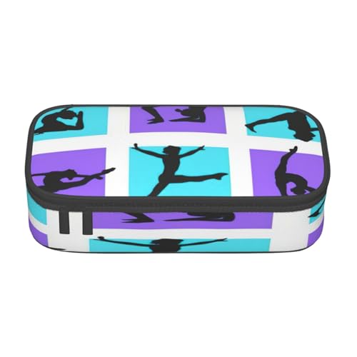 NBRIEU Federmäppchen mit großem Fassungsvermögen und mehreren Fächern, Schreibwaren-Box, Schwarz, One Size, Drucken von NBRIEU