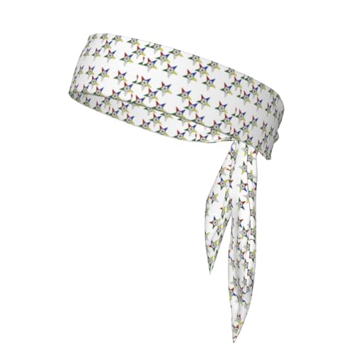 Orientalische Sterne Muster Sport Stirnband Elastisch Verstellbar Unisex Weich Bequem Atmungsaktiv von NBRIEU