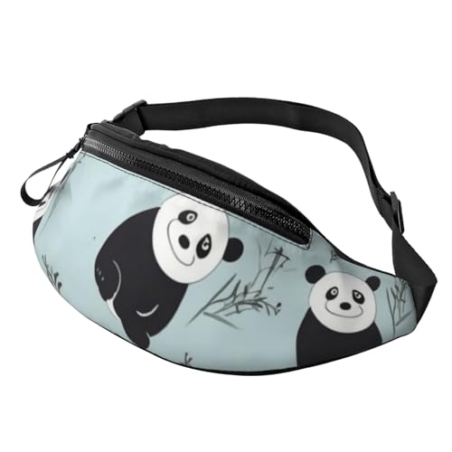 Bauchtasche mit Cartoon-Pandabär-Motiv für Männer und Frauen, wasserdichte Sport-Hüfttasche, modische Gürteltasche, Crossbody-Tasche, Hüfttasche mit verstellbarem Riemen, große Schultertasche von NBSKSDLK