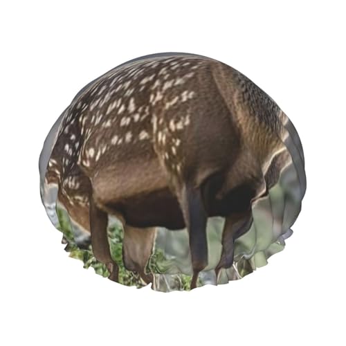Camouflage Hirsch Duschhaube für Damen und Herren, verstellbare wiederverwendbare Duschhaube, doppellagig, wasserdicht, Badekappen, EVA-Futter, elastisches Band, Haarkappe für alle Haarlängen Camouflage Hirsch Duschhaube für Damen und Herren, verstellbare wiederverwendbare Duschhaube, doppellagig, wasserdicht, Badekappen, EVA-Futter, elastisches Band, Haarkappe für alle Haarlängen von NBSKSDLK