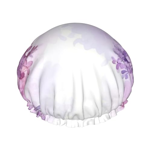 Framing Lilac Flowers in Blossom Duschhaube für Damen und Herren, verstellbare wiederverwendbare Duschhaube, doppellagig, wasserdichte Badekappen, EVA-Futter, elastisches Band, Haarkappe für alle Framing Lilac Flowers in Blossom Duschhaube für Damen und Herren, verstellbare wiederverwendbare Duschhaube, doppellagig, wasserdichte Badekappen, EVA-Futter, elastisches Band, Haarkappe für alle von NBSKSDLK