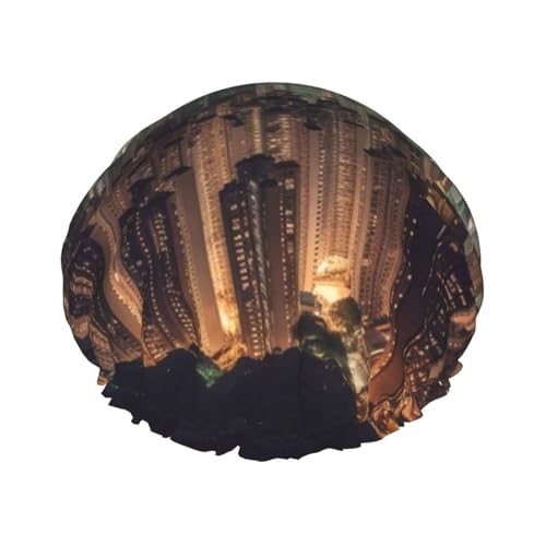 Hong Kong Duschhaube für Damen und Herren, verstellbare wiederverwendbare Duschhaube, doppellagig, wasserdichte Badekappen, EVA-Futter, elastisches Band, Haarkappe für alle Haarlängen Hong Kong Duschhaube für Damen und Herren, verstellbare wiederverwendbare Duschhaube, doppellagig, wasserdichte Badekappen, EVA-Futter, elastisches Band, Haarkappe für alle Haarlängen von NBSKSDLK