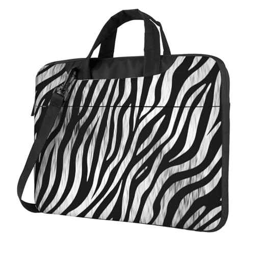 NBSKSDLK Laptoptasche mit Zebramuster, 33 cm (13 Zoll), Computer-Aktentasche, Geschenke für Männer und Frauen, 360 Grad schützende Laptop-Umhängetasche von NBSKSDLK