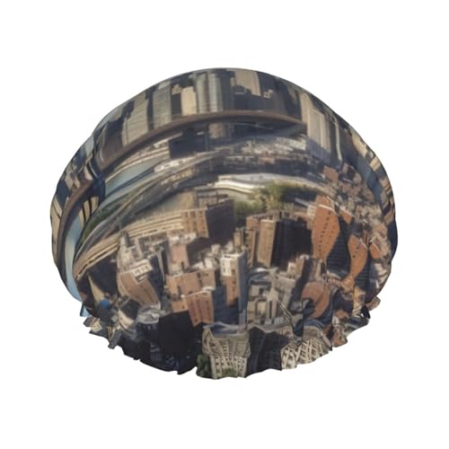 New York City Duschhaube für Damen und Herren, verstellbare wiederverwendbare Duschhaube, doppellagig, wasserdicht, Badekappen, EVA-Futter, elastisches Band, Haarkappe für alle Haarlängen New York City Duschhaube für Damen und Herren, verstellbare wiederverwendbare Duschhaube, doppellagig, wasserdicht, Badekappen, EVA-Futter, elastisches Band, Haarkappe für alle Haarlängen von NBSKSDLK