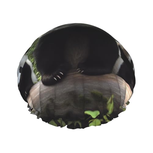 Niedliche Panda-Duschhaube für Damen und Herren, verstellbare wiederverwendbare Duschhaube, doppellagig, wasserdicht, Badekappen, EVA-Futter, elastisches Band, Haarkappe für alle Haarlängen Niedliche Panda-Duschhaube für Damen und Herren, verstellbare wiederverwendbare Duschhaube, doppellagig, wasserdicht, Badekappen, EVA-Futter, elastisches Band, Haarkappe für alle Haarlängen von NBSKSDLK