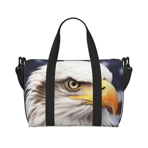 Reisetasche für Damen, große Schultertasche, Wochenendtasche, Sporttasche für Herren, Handgepäcktasche, Glatzenadler, Gepäcktasche für Reiseutensilien von NBSKSDLK