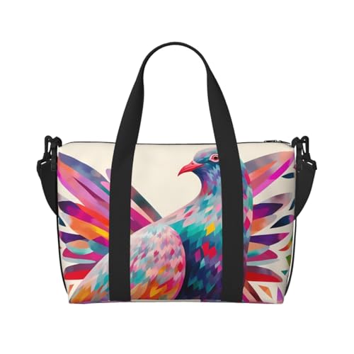 Reisetasche für Damen, große Schultertasche, Wochenendtasche, Sporttasche für Herren, Handgepäcktasche, bunte Taubengepäcktasche für Reiseutensilien Reisetasche für Damen, große Schultertasche, Wochenendtasche, Sporttasche für Herren, Handgepäcktasche, bunte Taubengepäcktasche für Reiseutensilien von NBSKSDLK