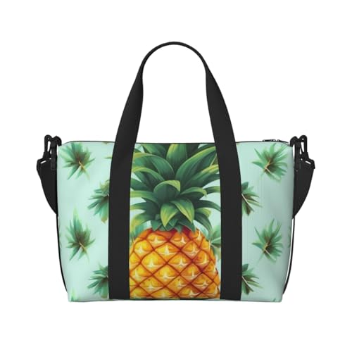 Reisetasche für Damen, große Schultertasche, Wochenendtasche, Sporttasche für Herren, Handgepäcktasche, tropische Früchte, Ananas, Gepäcktasche für Reisen von NBSKSDLK