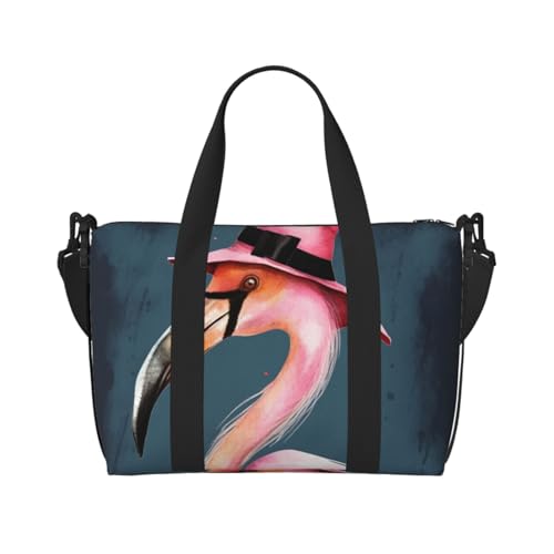 Reisetasche für Damen, große Schultertasche, Wochenendtasche, Sporttasche für Herren, Tragetasche, Halloween, Flamingo, Hexenhut, Gepäcktasche für Reisen Reisetasche für Damen, große Schultertasche, Wochenendtasche, Sporttasche für Herren, Tragetasche, Halloween, Flamingo, Hexenhut, Gepäcktasche für Reisen von NBSKSDLK