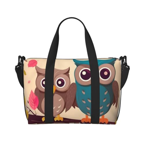 Reisetasche für Damen, große Schultertasche, Wochenendtasche, Sporttasche für Herren, Tragetasche, niedliche Eulen, Gepäcktasche für Reisen von NBSKSDLK