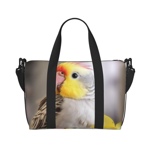 Reisetasche für Damen, große Schultertasche, Wochenendtasche, Sporttasche für Herren, Tragetasche, niedlicher Nymphensittich, Gepäcktasche für Reiseutensilien Reisetasche für Damen, große Schultertasche, Wochenendtasche, Sporttasche für Herren, Tragetasche, niedlicher Nymphensittich, Gepäcktasche für Reiseutensilien von NBSKSDLK