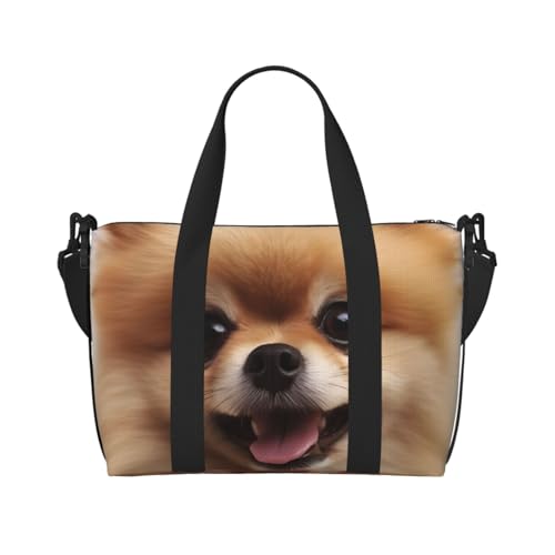 Reisetasche für Damen, große Schultertasche, Wochenendtasche, Sporttasche für Herren, Tragetasche, niedlicher Zwergspitz, Gepäcktasche für Reiseutensilien Reisetasche für Damen, große Schultertasche, Wochenendtasche, Sporttasche für Herren, Tragetasche, niedlicher Zwergspitz, Gepäcktasche für Reiseutensilien von NBSKSDLK