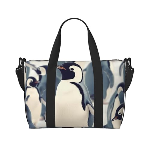 Reisetasche für Damen, große Schultertasche, Wochenendtasche, Sporttasche für Herren, Tragetasche, niedliches Pinguin-Tiermuster, Gepäcktasche für Reiseutensilien von NBSKSDLK