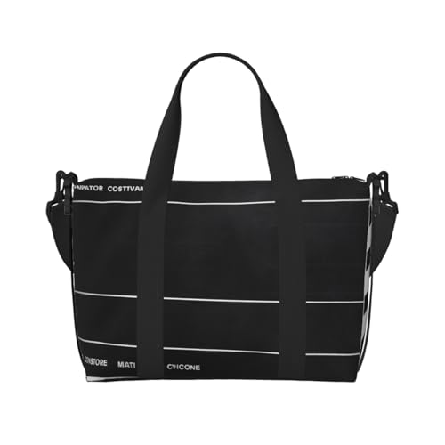 Reisetasche für Damen, große Schultertasche, Wochenendtasche, Übernachtungstasche, Sport-Turnbeutel für Herren, Handgepäcktasche, klassische Filmschindel, schwarze Gepäcktasche für Reiseutensilien Reisetasche für Damen, große Schultertasche, Wochenendtasche, Übernachtungstasche, Sport-Turnbeutel für Herren, Handgepäcktasche, klassische Filmschindel, schwarze Gepäcktasche für Reiseutensilien von NBSKSDLK